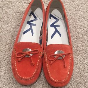 AK Orange Suede Flat